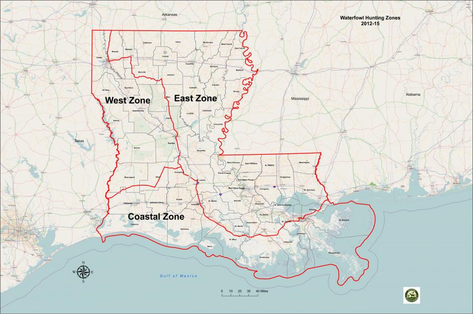  Louisiana W.F.C. Revises East-West Zone Boundary for 2012-2015 