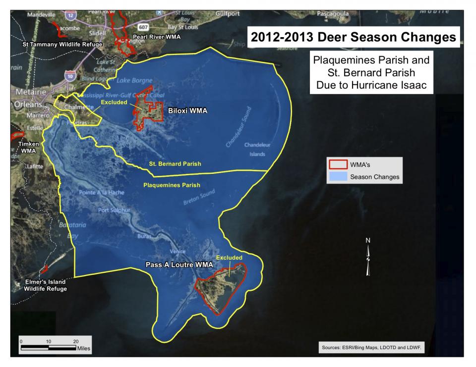 Louisiana WFC Approves Revised Harvest for 2012-13 Deer Season Due to Hurricane Isaac Impacts ...