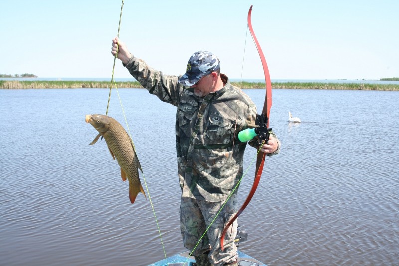 recurve bow fishing set up