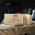 A box of IMI Razor Core ammo at the range. Image by Matt Korovesis.