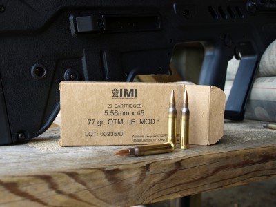 A box of IMI Razor Core ammo at the range. Image by Matt Korovesis.