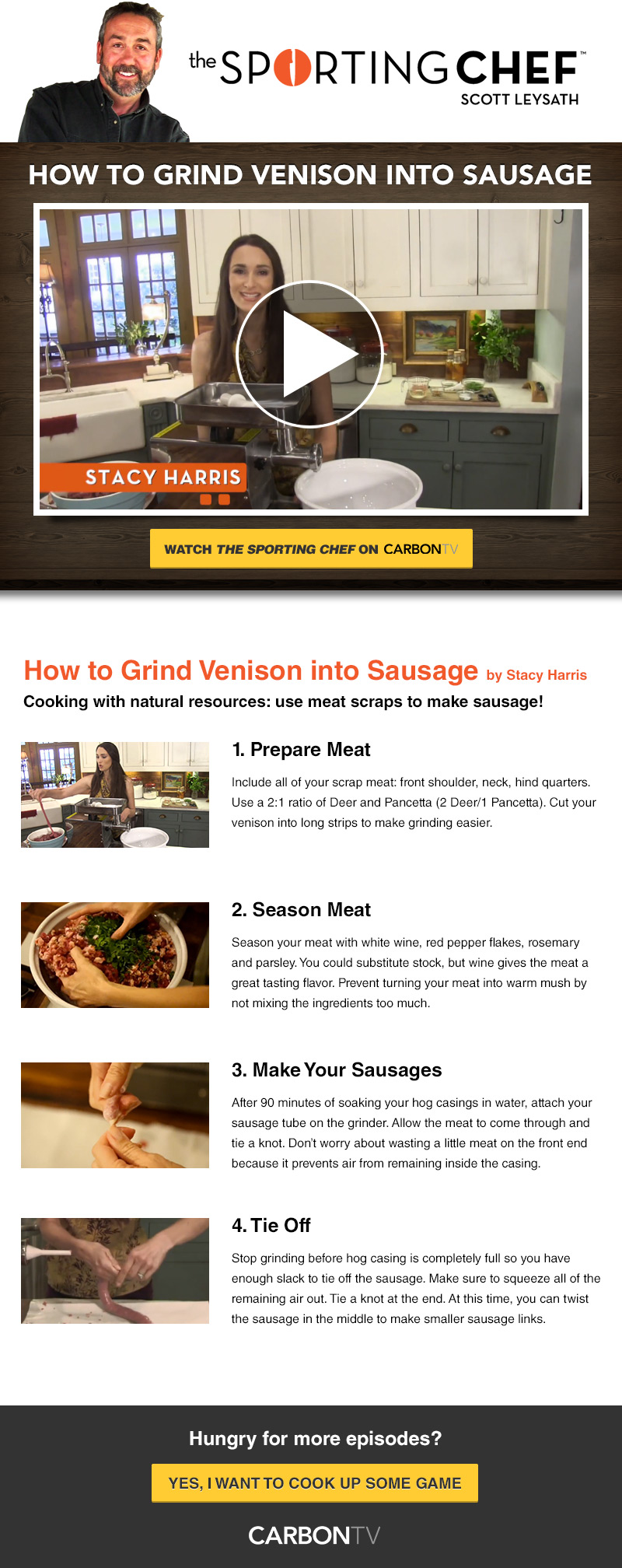 INFOGRAPHIC How to Grind Venison into Sausage OutdoorHub