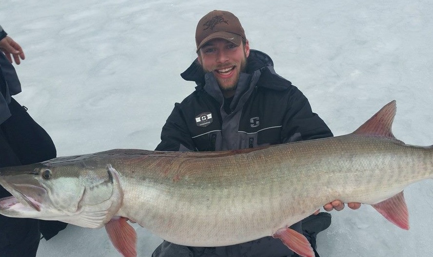 Pennsylvania Ice Fisherman Catches Monster Muskie OutdoorHub