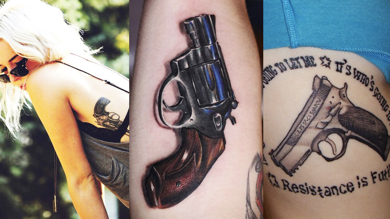 double barrel shotgun tattoo designs