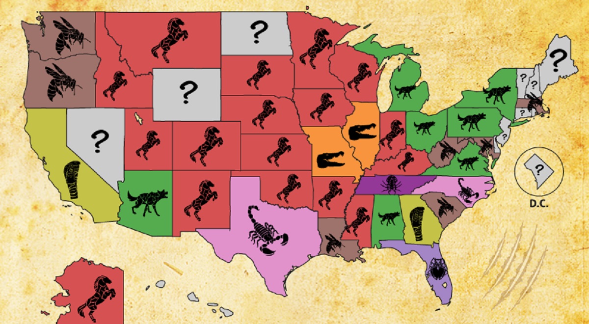 Infographic: The Deadliest Animals in Each State | OutdoorHub