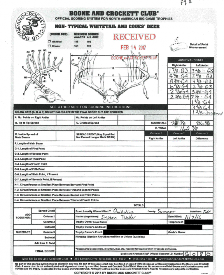 Boone & Crockett Confirms World Record 'Tucker Buck' Largest Hunter