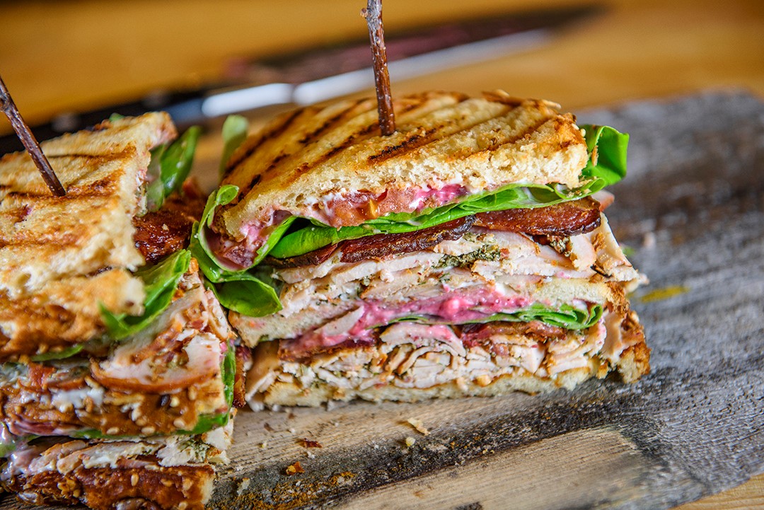 March Madness Sandwich: Colossal Wild Turkey Club with Cranberry Aioli ...