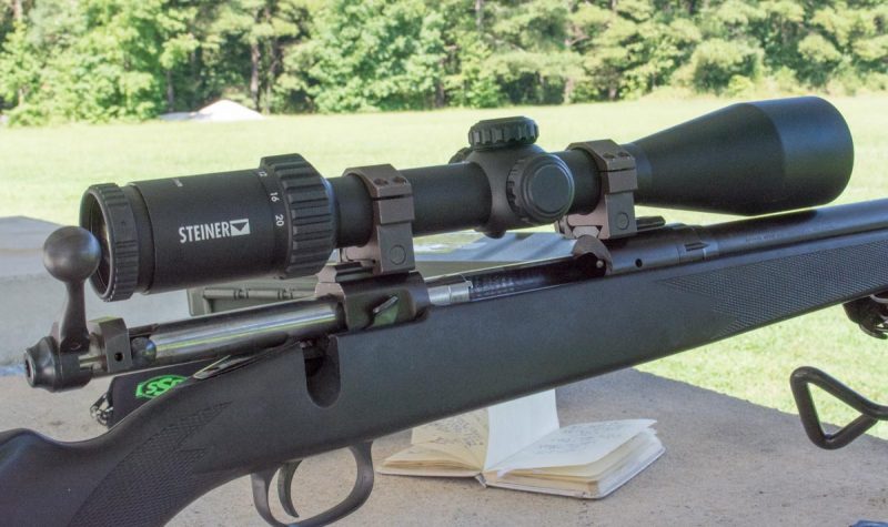 For testing, I mounted the Steiner GS3 on this Savage M112 chambered in .22-250. 