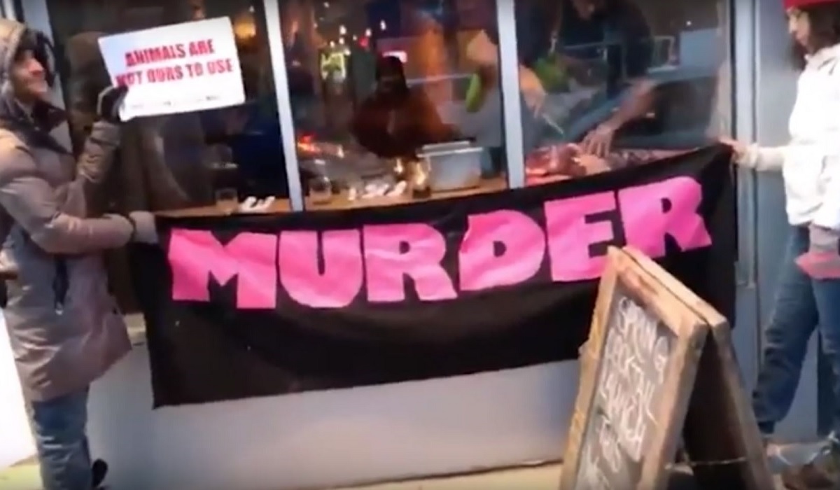 Butchering Deer In Front Of Vegan Protestors Video: Wild Game Chef Breaks Down Deer Leg in Front of Vegan Protesters