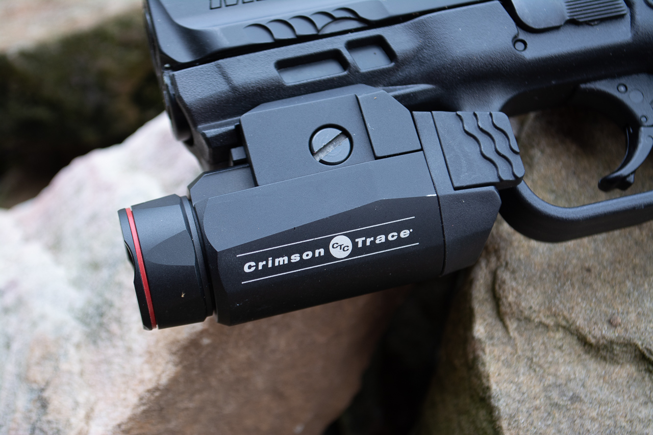 The Crimson Trace CMR-208 fits most any handgun (or long gun) with a rail and throws out a lot of light.