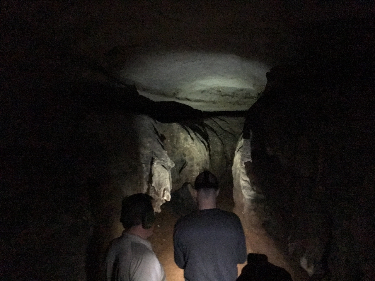 One of our group getting ready to begin the twisty, turny, and somewhat creepy pistol course of fire.