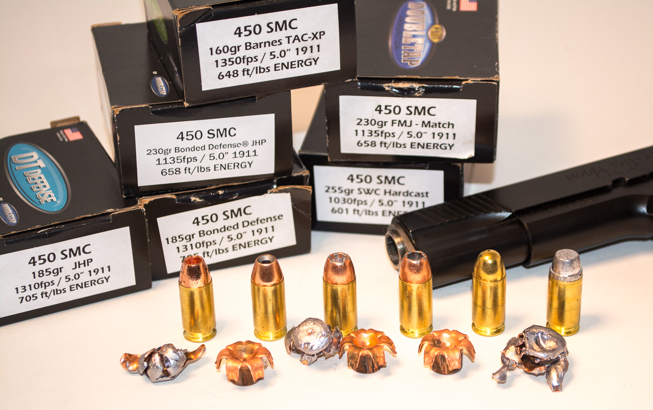 450 SMC offers a range of options from 16-grain to 255-grain hardcast.