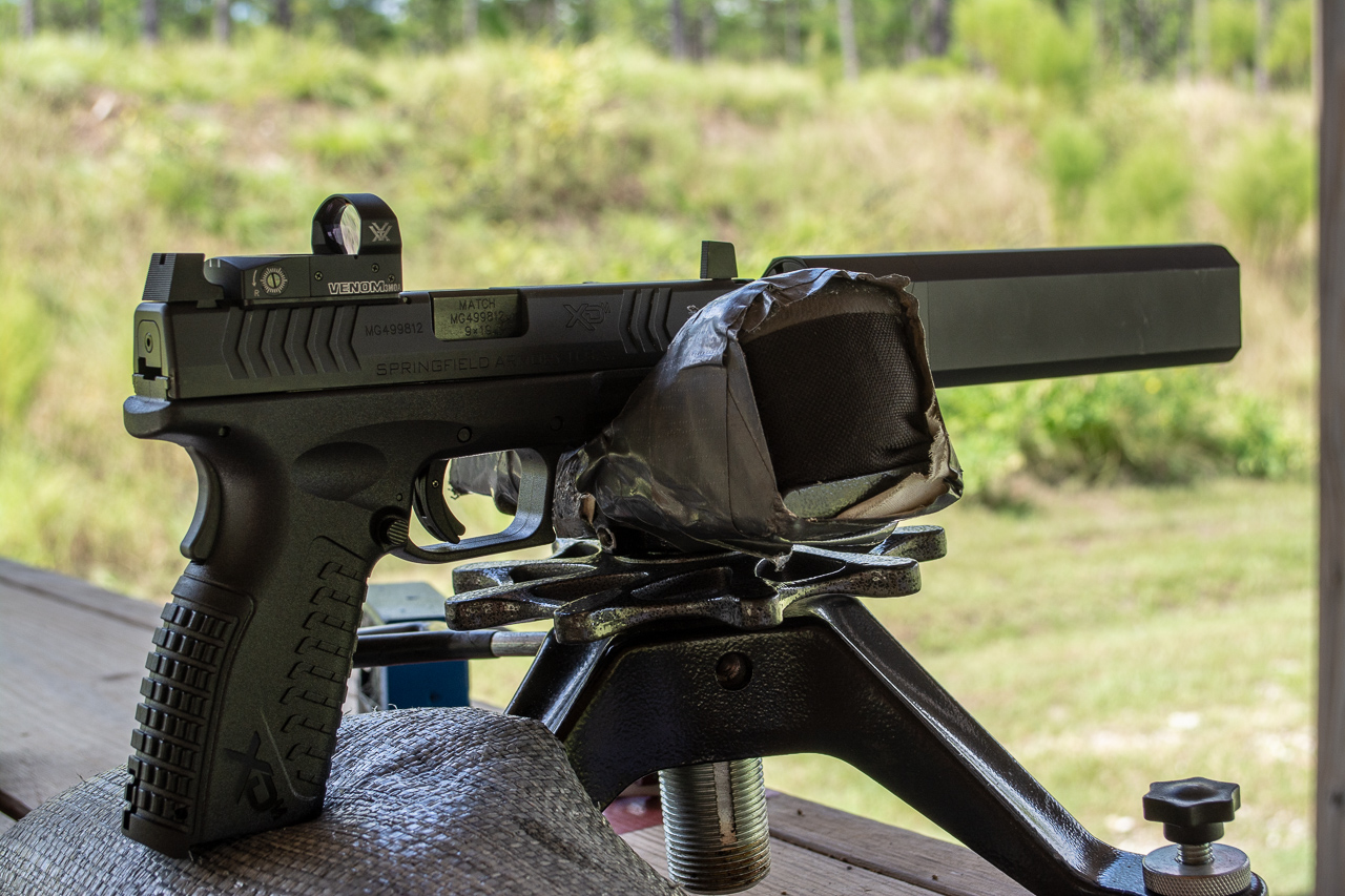 I did almost all accuracy and velocity testing using a SilencerCo Osprey 45 suppressor.