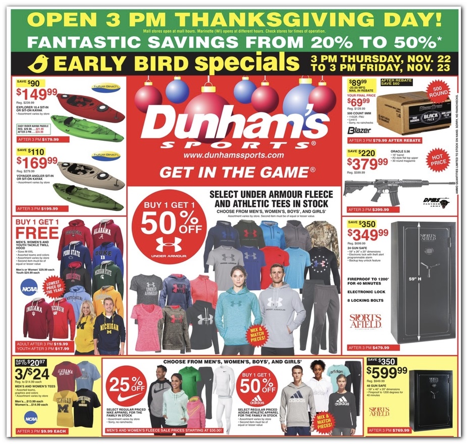 Black Friday Dunham's Sporting Goods Deals OutdoorHub