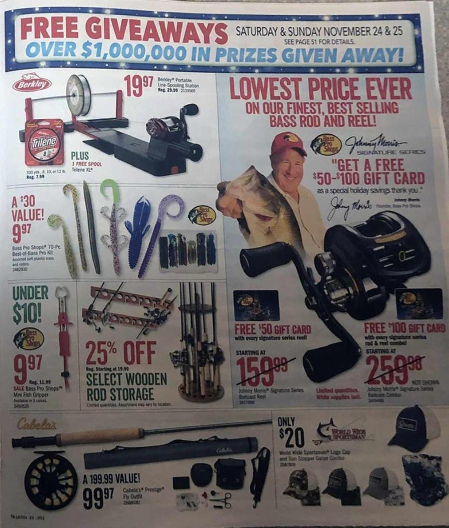 Bass Pro Shop, Cabela's Black Friday 2018 Best Deals on Outdoor Gear, Fishing  Equipment, More