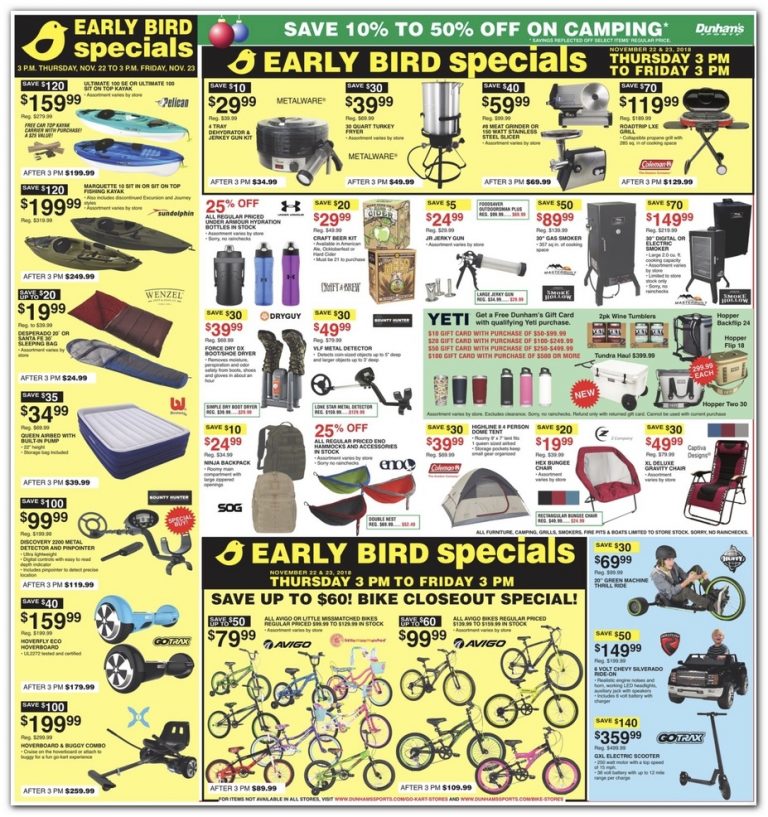 Black Friday Dunham's Sporting Goods Deals OutdoorHub
