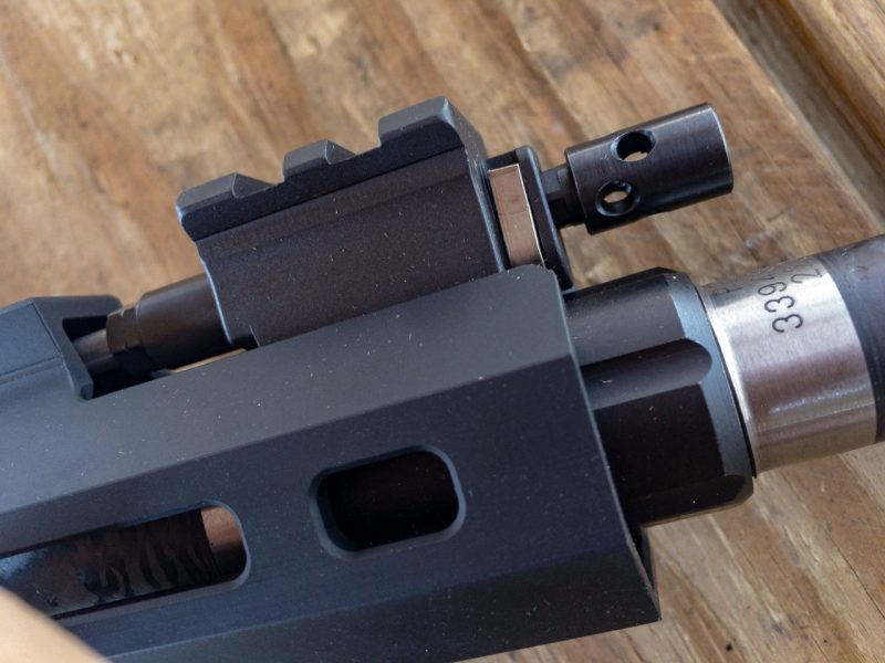 The gas block is adjustable so you can tune the system to your ammo or use a suppressor with ideal gas flow. 