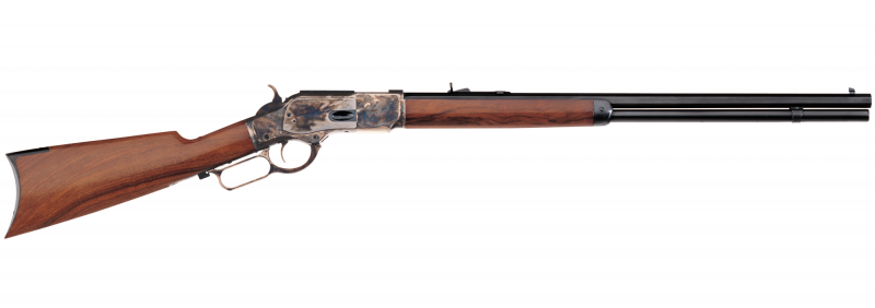 The Uberti 1873 Sporting Rifle is a longer version and holds 13 rounds in the tubular magazine. 