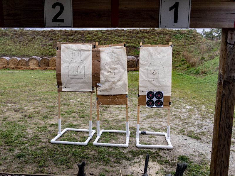 To keep things as "fair" as possible, I set up three targets for the 2019 FBI qualification and randomized the order of each pistol at each of the 10 stages. 