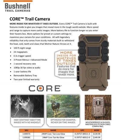 Bushnell Spot On No Glow Trail Camera Manual