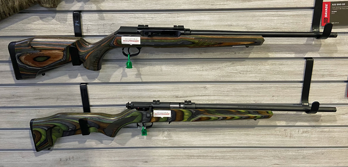 New Savage models from the 2020 SHOT Show. Green Minimalist stock (bottom) is attractive.