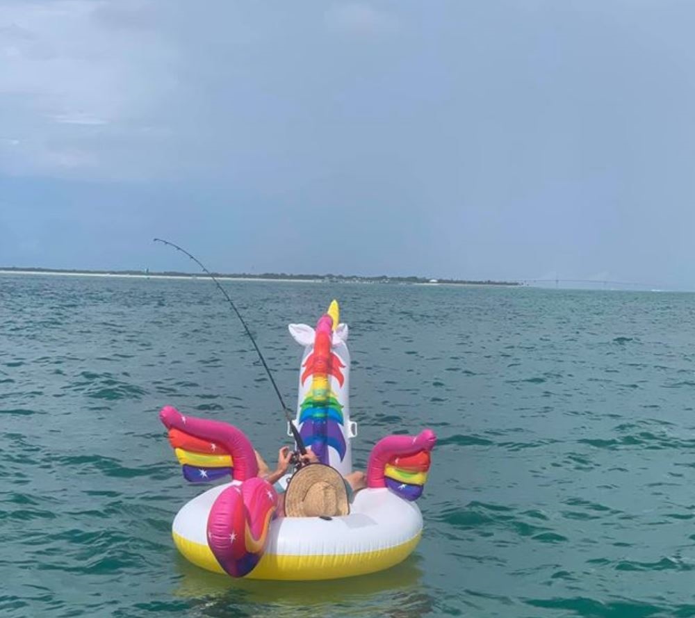 person gets caught in a water drift