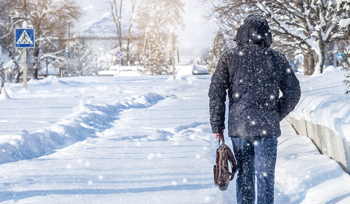 Walking in snow