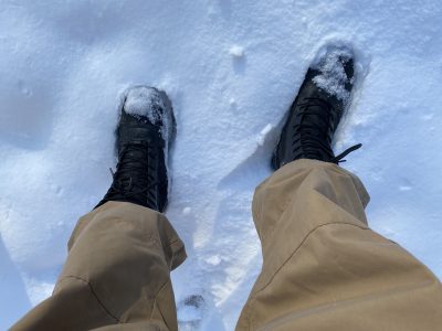 LAPG boots in the snow