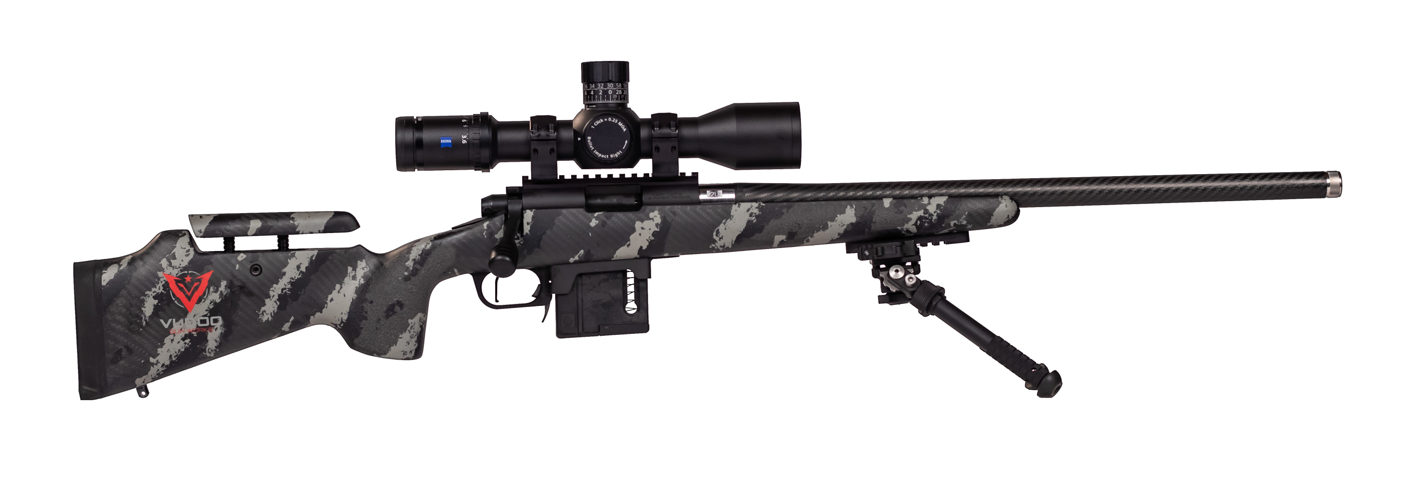 The New Vudoo Gunworks Carbon Sinister 22LR Precision Rimfire Rifle