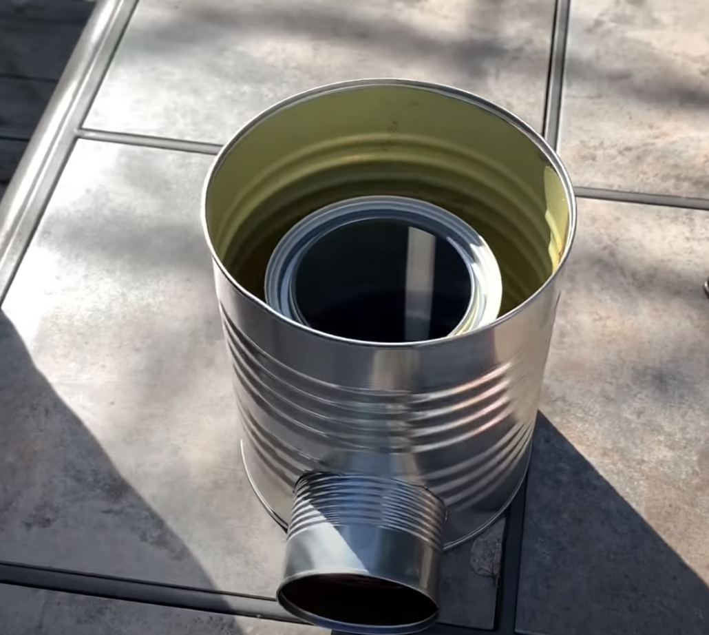 How To Make A Rocket Stove With Tin Cans Outdoorhub 8419