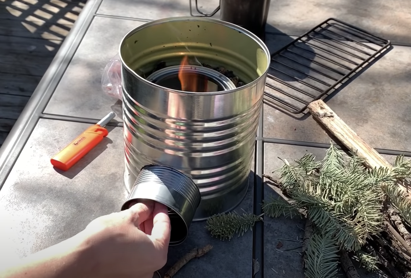 How To Make A Rocket Stove With Tin Cans Outdoorhub 5519