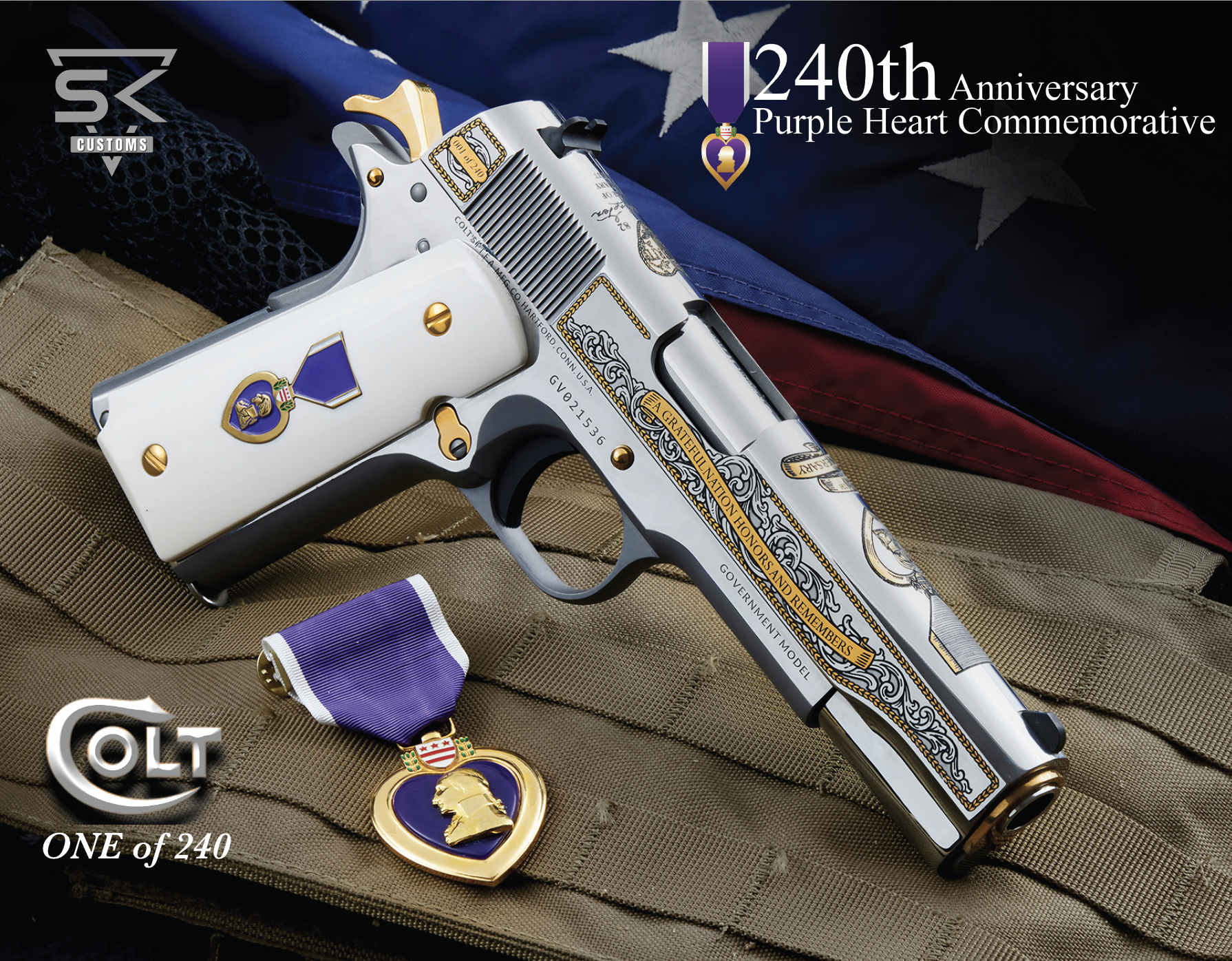 New Purple Heart Commemorative Colt 1911 Announced by SK Customs