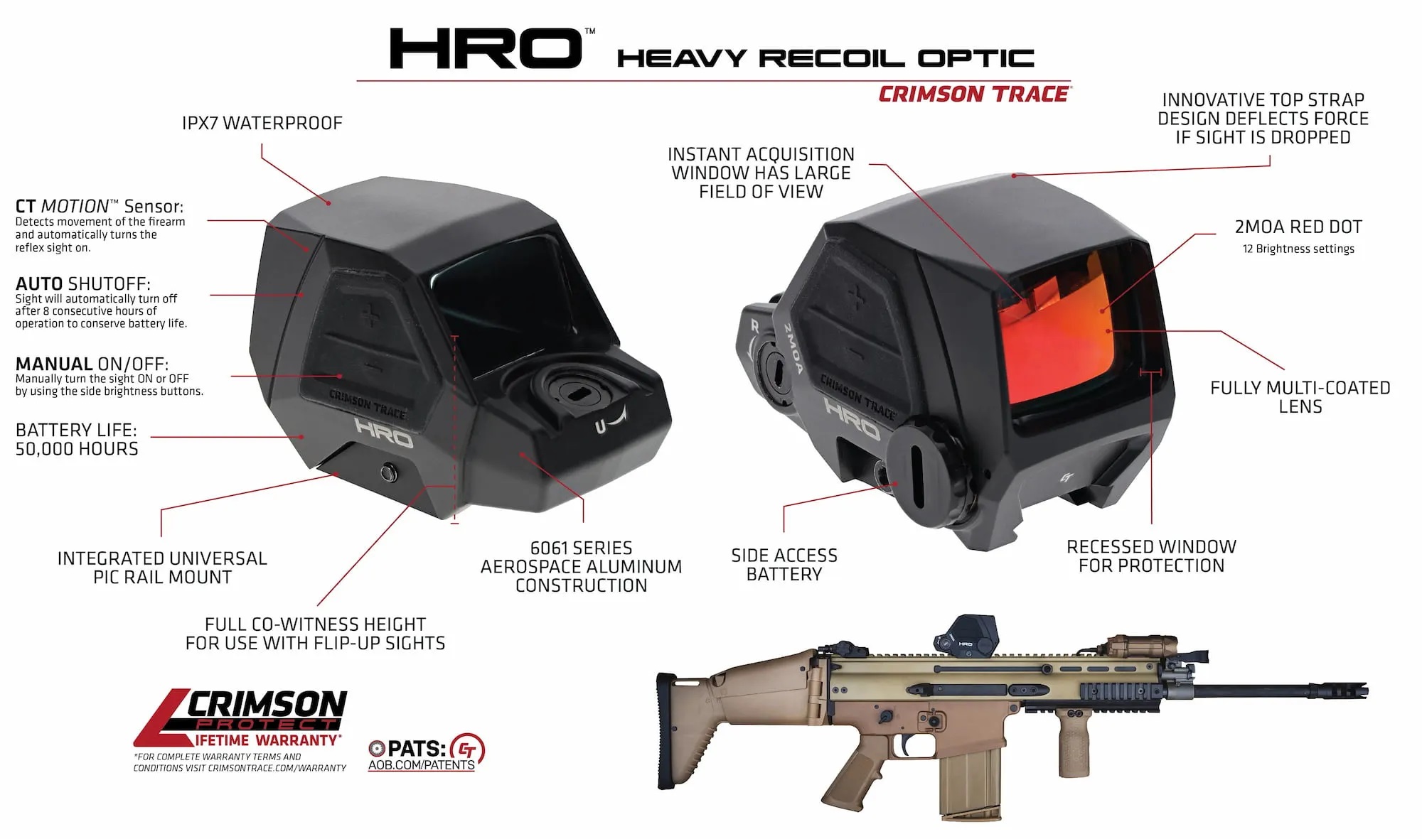 The new HRO - Heavy Recoil Optic from Crimson Trace