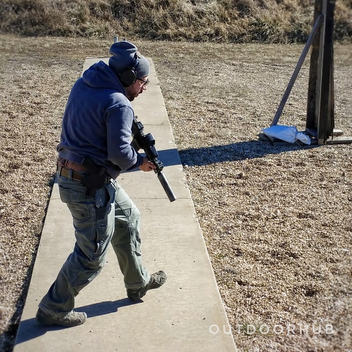 Author on the range. Apparently, winter Arkansas weather is also perfect for Zephyr GTX