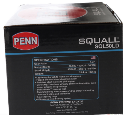 Penn SQL50LD Squall Lever Drag Reel