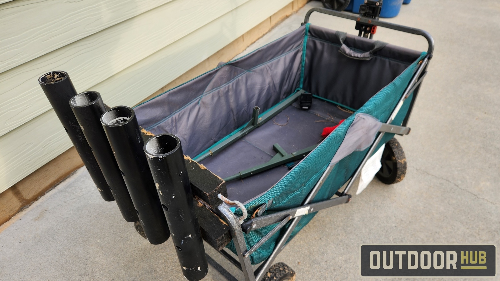 DIY Rod Holders for Collapsible Pier Cart