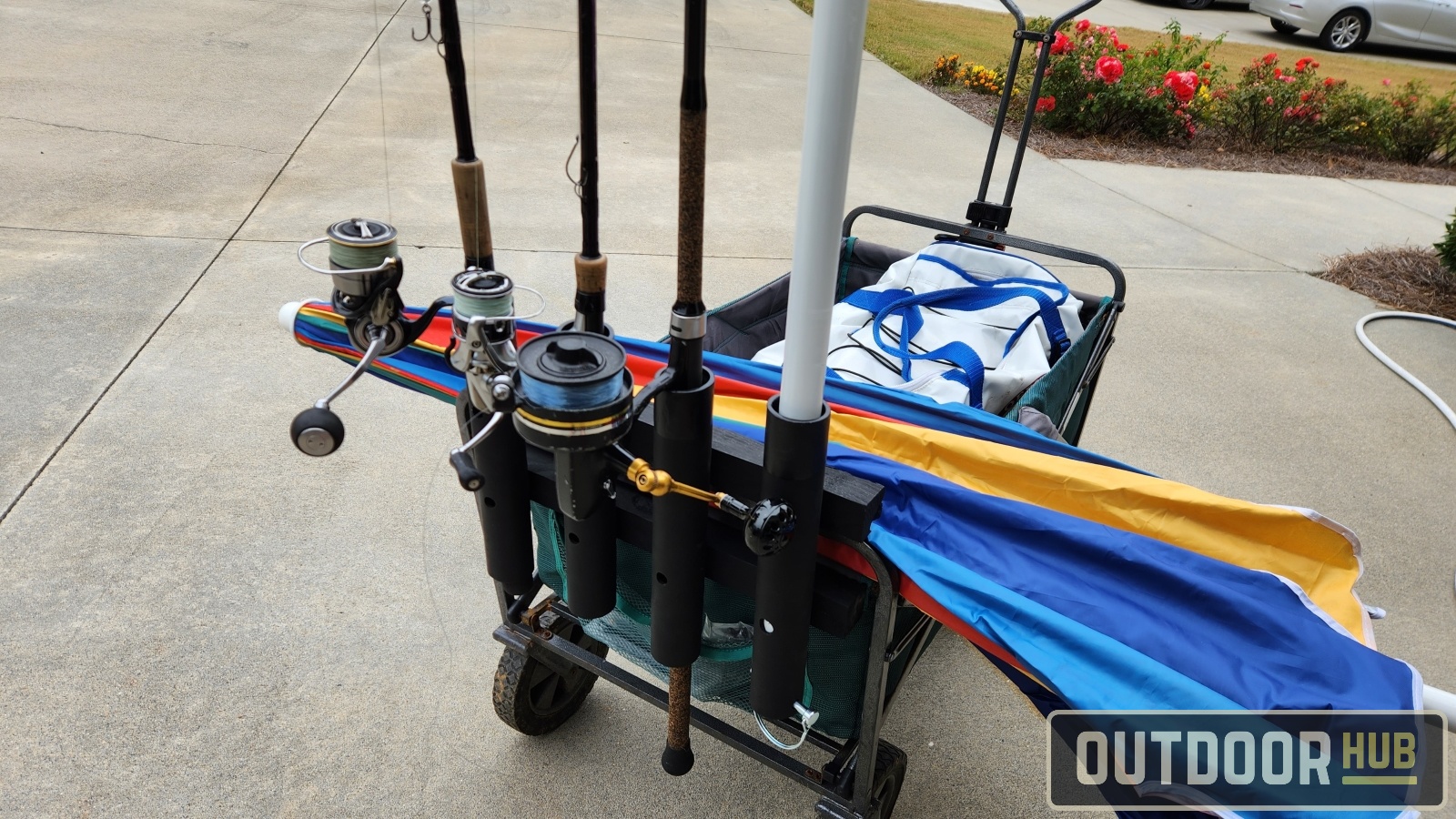 DIY Rod Holders for Collapsible Pier Cart