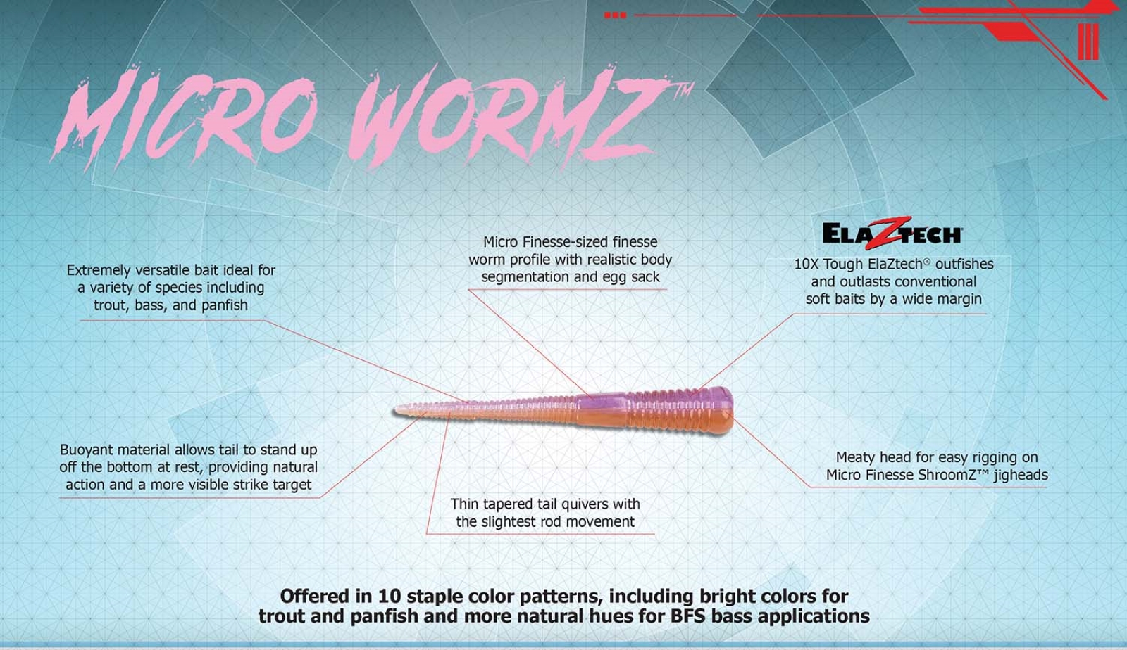 Z-Man's Newest Micro Finesse System Bait - The Micro WormZ