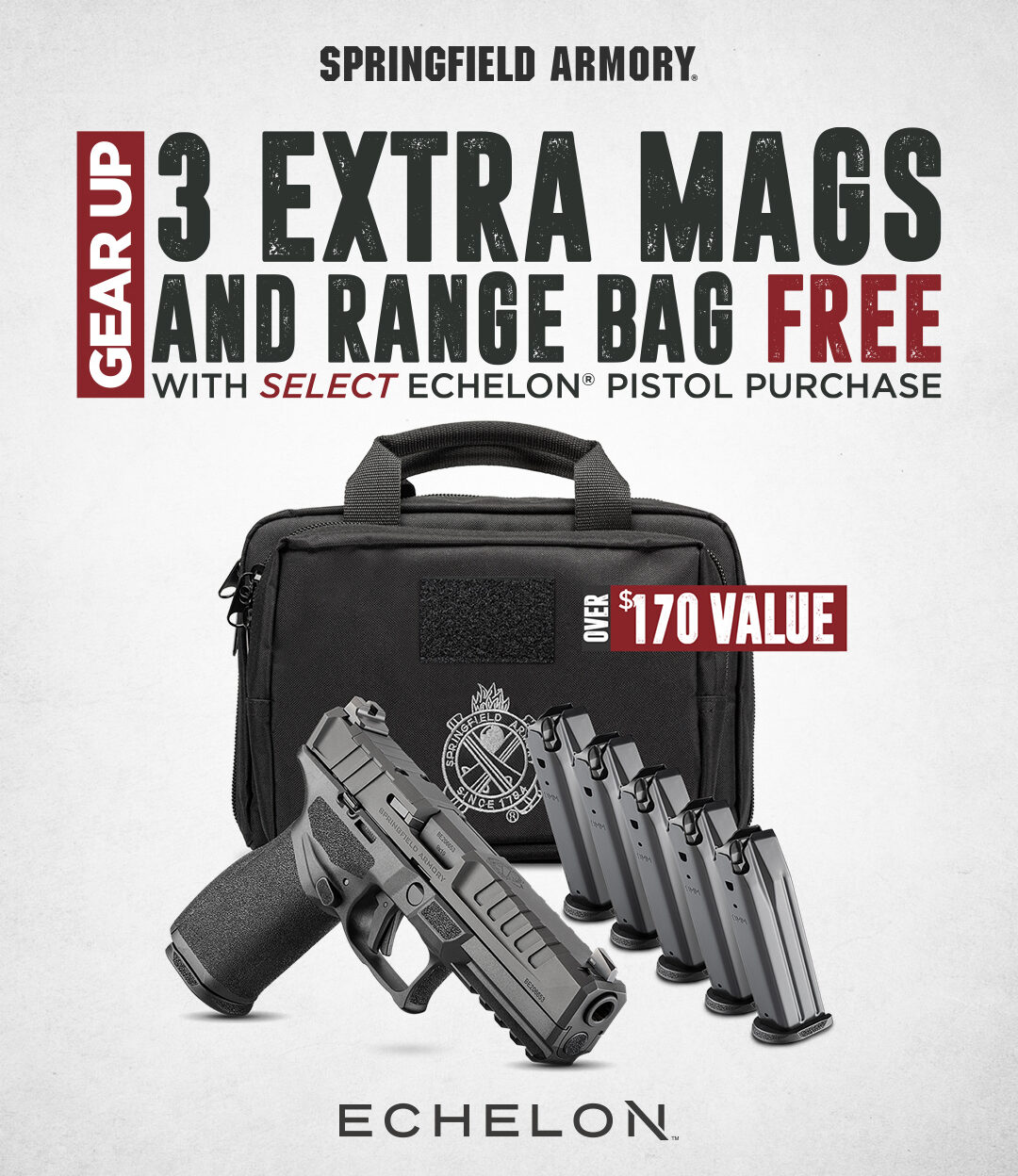 Obtenha mais poder de fogo com a promoção Springfield Armory Echelon Gear Up