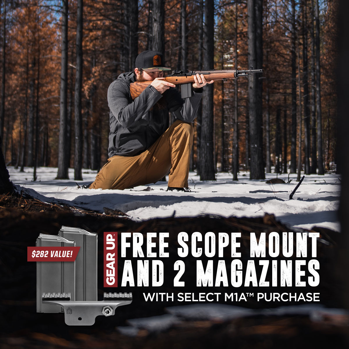 2024 M1A Gear Up Promo from Springfield: FREE Scope Mount + 2 Mags