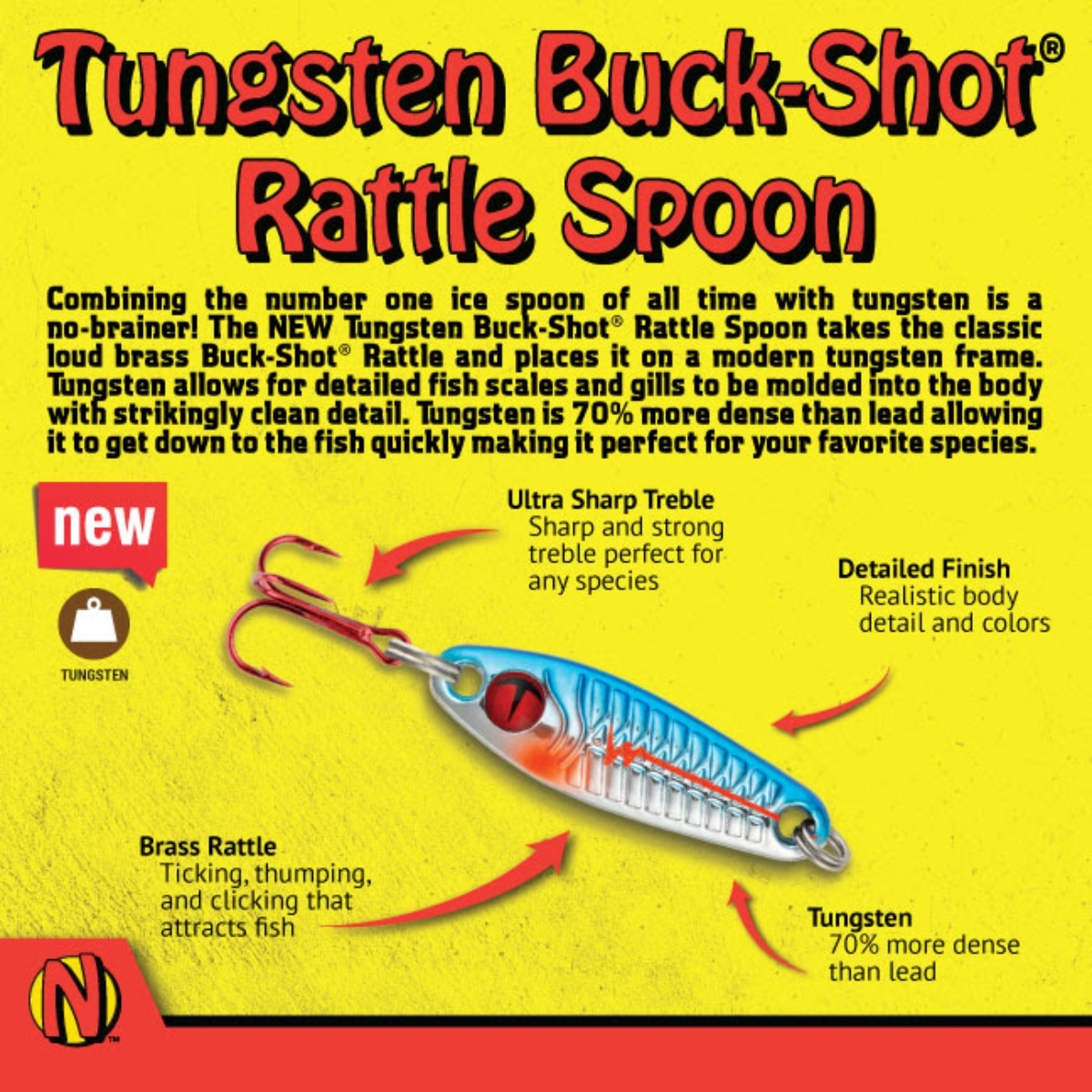 Northland Fishing Tackle’s NEW Tungsten Buck-Shot Rattle Spoon