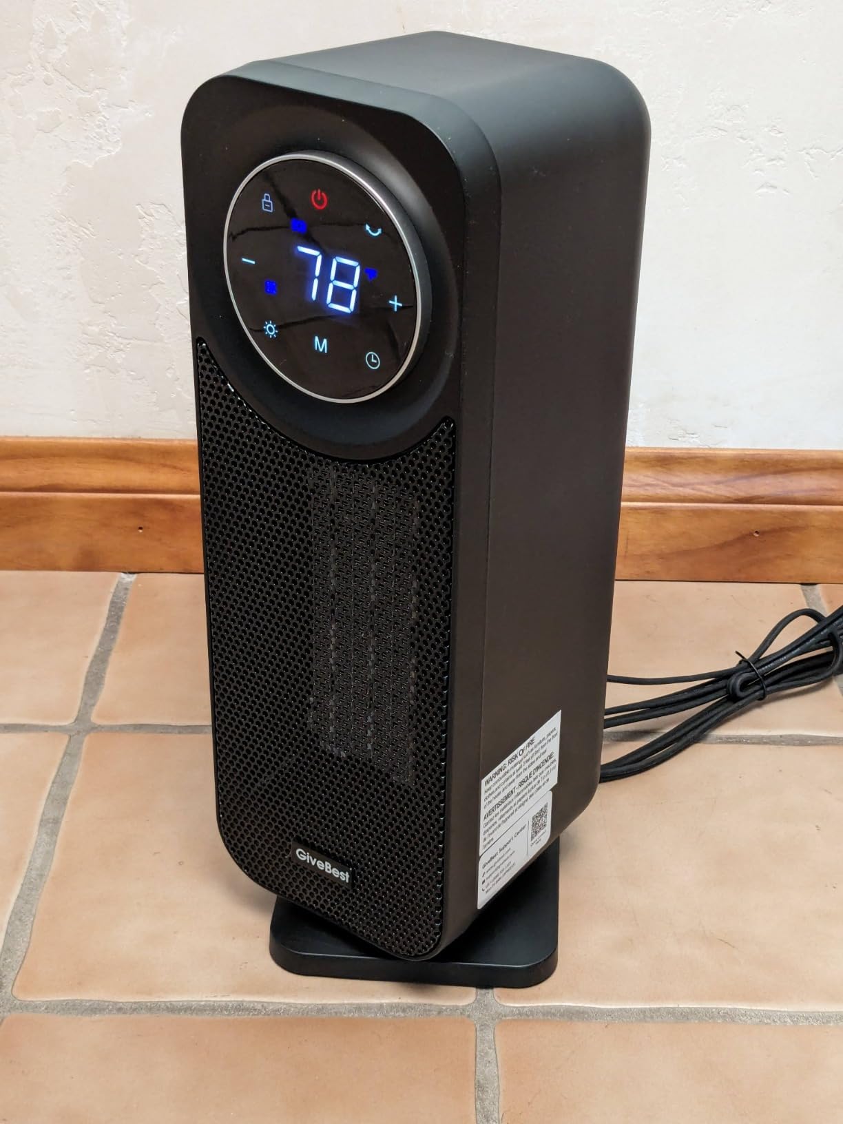 GiveBest Touch Panel Tower Space Heater Cheap Portable Space Heater