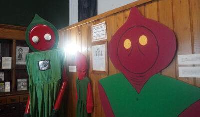Cryptid display of the Flatwoods Monster in West Virginia